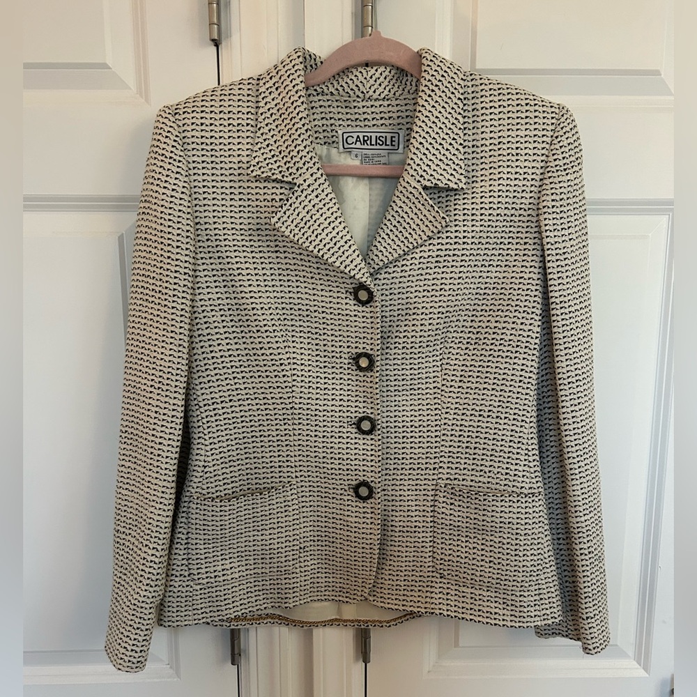 Carlisle Women's Dark Grey and White Jacket